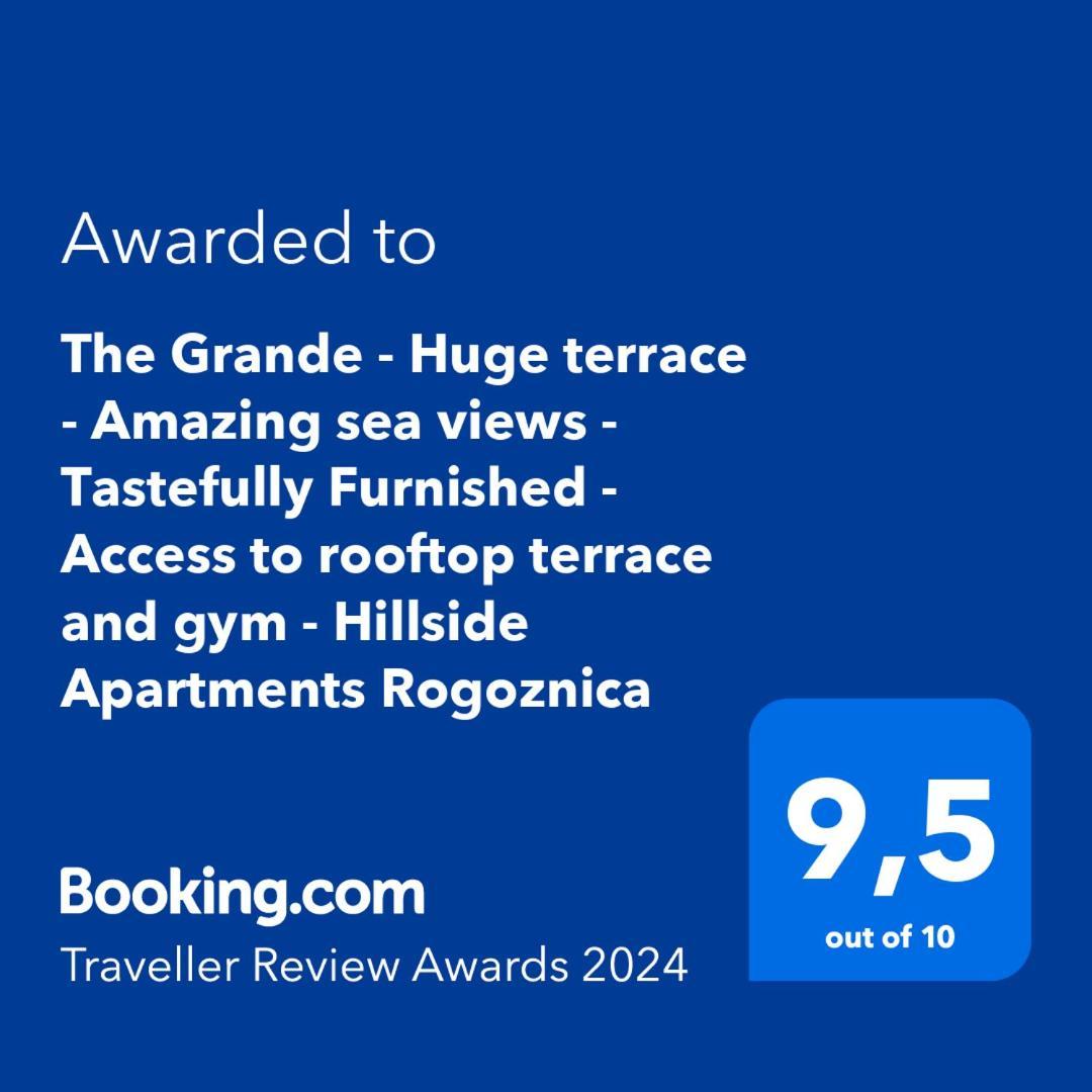 The Grande - Huge Terrace - Amazing Sea Views - Tastefully Furnished - Access To Rooftop Terrace And Gym - Hillside Apartments Rogoznica Рогозница Екстериор снимка